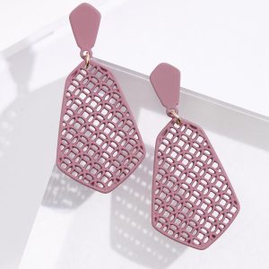 Colored Rubber Filigree Earrings