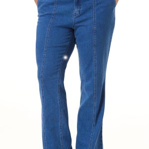 Plus Petite Triple Button High Rise Jeans