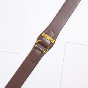Plus Size Utility Hook Brown Stretch Belt