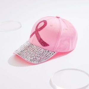 Embellished Awareness Ribbon Pink Hat