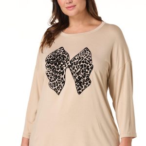 Plus Size Animal Bow Sleep Tee