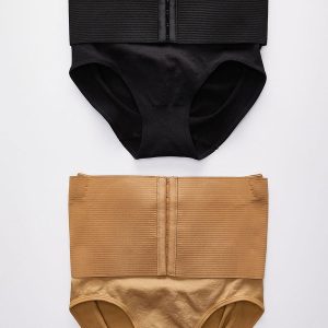 Plus Size Cinched Waist Brief Set